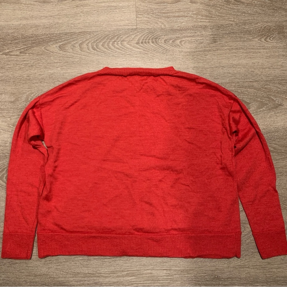 Eileen Fisher Red Boxy Merino Wool Sweater Size 2P